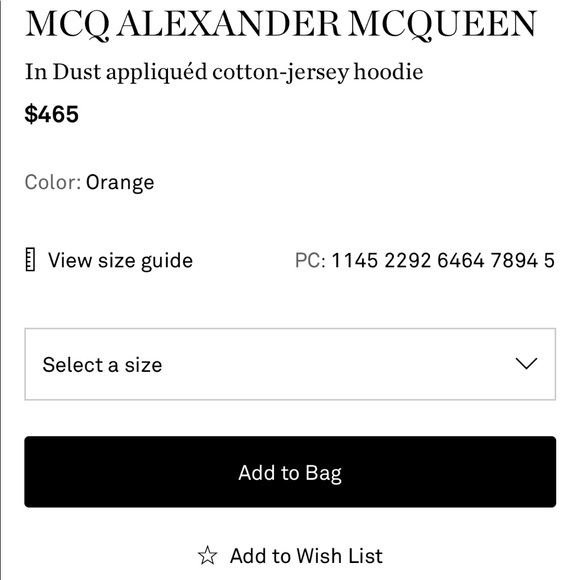 MCQ Alexander McQueen In Dust appliquéd cotton-jersey hoodie - Picture 10 of 17